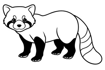 Red Panda Monoline Design