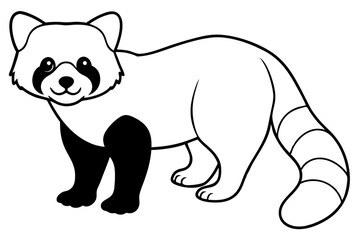 Red Panda Monoline Design