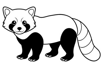 Red Panda Monoline Design