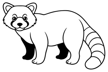 Red Panda Monoline Design