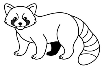 Red Panda Monoline Design