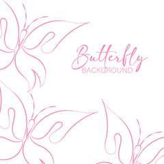Elegant Pink Butterfly Background Design for Feminine Branding