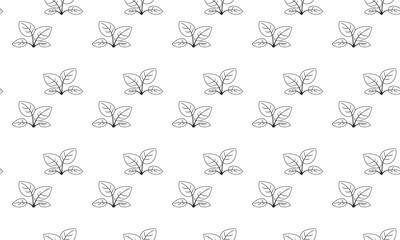 Simple, elegant plant motif.  Perfect for textile design, wallpaper, or packaging.  Clean lines and minimalist style create a calming, natural feel.  Represents growth, freshness, and renewal.