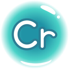 Chromium Cr Element Icon 
