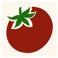 Tomato Silhouette Illustration