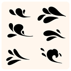 Naklejka premium Water Splash Silhouette Collection