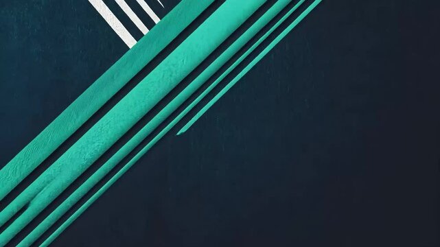 Abstract teal stripes crossing dark background, website header