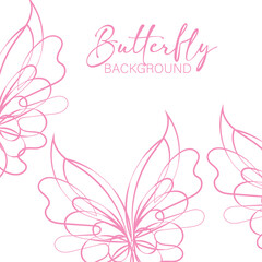Elegant Pink Butterfly Wings Background Design for Feminine Branding