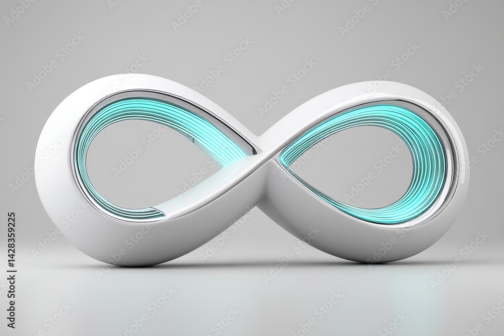 Poster A clean icon of an infinite sun loop representing endless daylight