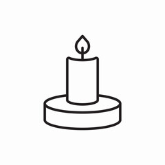 Candle light relaxation icon vector sign