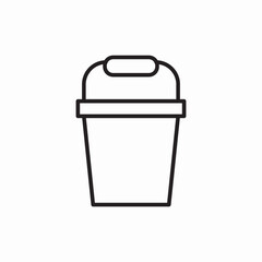 bucket icon vector sign