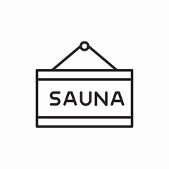 Sauna room sign icon vector sign