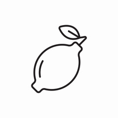 lemon fruit icon vector sign