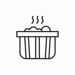 sauna basket icon vector sign