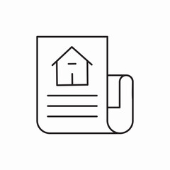 Property listing document icon vector sign