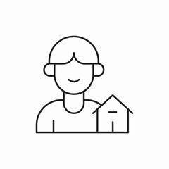 Real estate agent icon vector sign