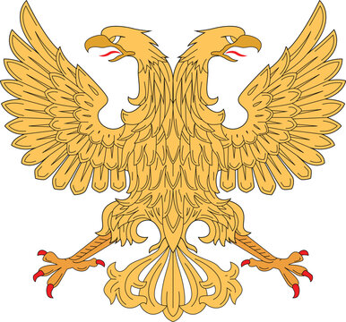 Russian State Emblem double headed eagle Double headed imperial eagle with two heads free vector illustration in adobe stoke