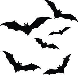 vector bats silhouettes