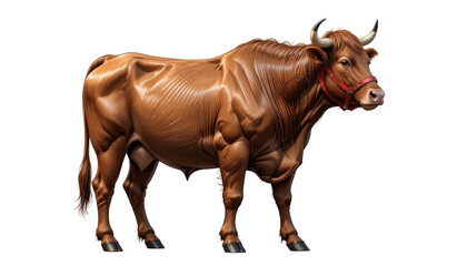 Detailed 3D Render of a Brown Bull Muscular Structure, Bovine Anatomy, Farm Animal, Livestock, Agriculture