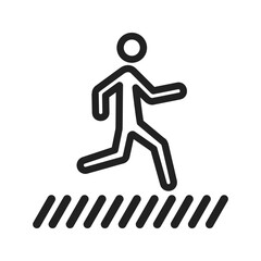 Zebra Crossing icon vector image. Suitable for mobile apps, web apps and print media.