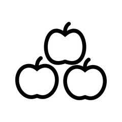 Apples icon vector image. Suitable for mobile apps, web apps and print media.