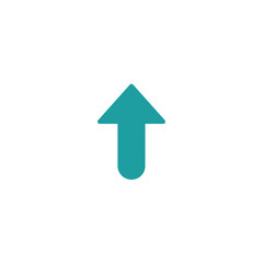 Teal Up Arrow A Clean Vector Icon for Navigation
