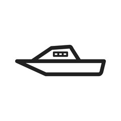 Boat icon vector image. Suitable for mobile apps, web apps and print media.