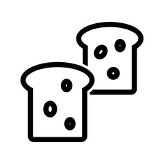 Bread icon vector image. Suitable for mobile apps, web apps and print media.