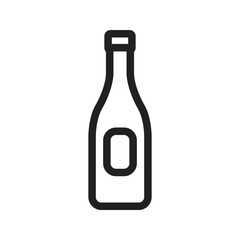 Champagne in Bottle icon vector image. Suitable for mobile apps, web apps and print media.