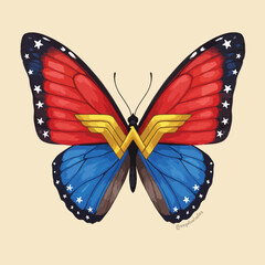 Colorful Patterned Butterfly Illustration