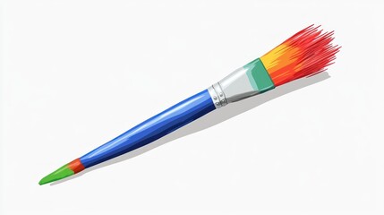 Fototapeta premium Colorful paintbrush illustration