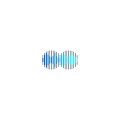 Audio Infinity Wave: Modern Sound Spectrum Vector Logo