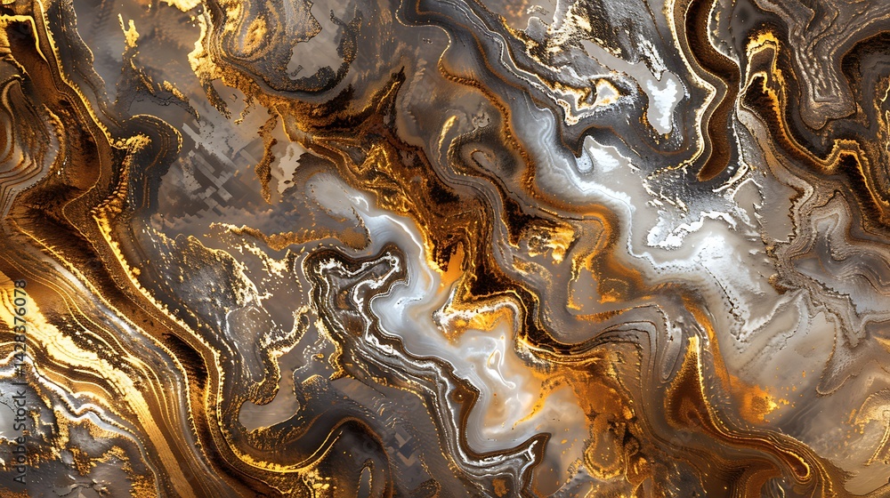 Poster abstract background of turbulent blue water waves or ice formations with splashing particles and glo