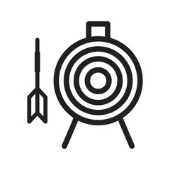 Dartboard icon vector image. Suitable for mobile apps, web apps and print media.