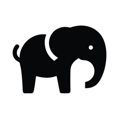Elephant silhouette vector illustration icon