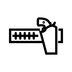Gun Belt icon vector image. Suitable for mobile apps, web apps and print media.