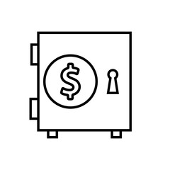 Safe deposit vector icon. Safety illustration sign. Guard symbol. finance logo.