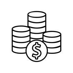 Money icon vector. Finance illustration sign. Dollar symbol. banking or bank logo.