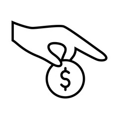 Money icon vector. Finance illustration sign. Dollar symbol. banking or bank logo.