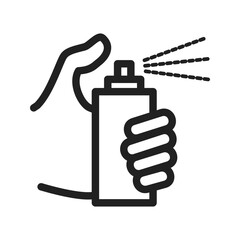Holding Spray Bottle icon vector image. Suitable for mobile apps, web apps and print media.
