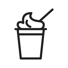 Icecream in Cup icon vector image. Suitable for mobile apps, web apps and print media.