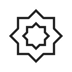 Islamic Star icon vector image. Suitable for mobile apps, web apps and print media.