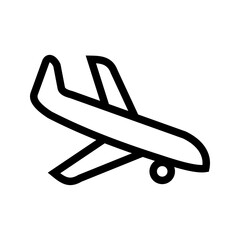 Landing Airplane icon vector image. Suitable for mobile apps, web apps and print media.