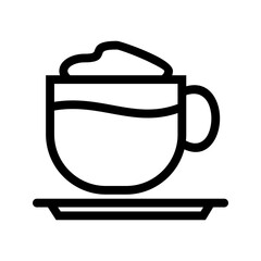 Latte icon vector image. Suitable for mobile apps, web apps and print media.