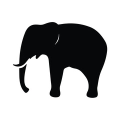 Elephant silhouette vector illustration icon