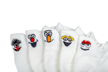 White socks isolated on a white background. Clipping path included.