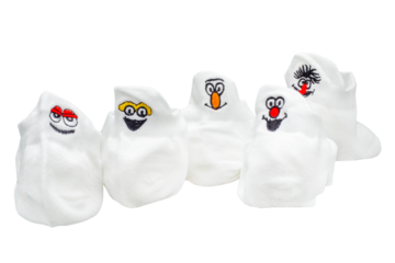 White socks isolated on a white background. Clipping path included.