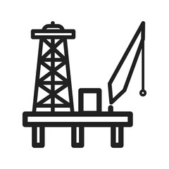 Oil Platform icon vector image. Suitable for mobile apps, web apps and print media.