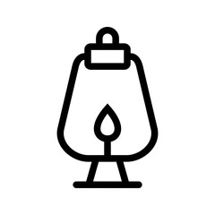 Oil Lamp icon vector image. Suitable for mobile apps, web apps and print media.
