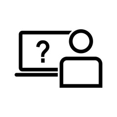 Online Questions icon vector image. Suitable for mobile apps, web apps and print media.